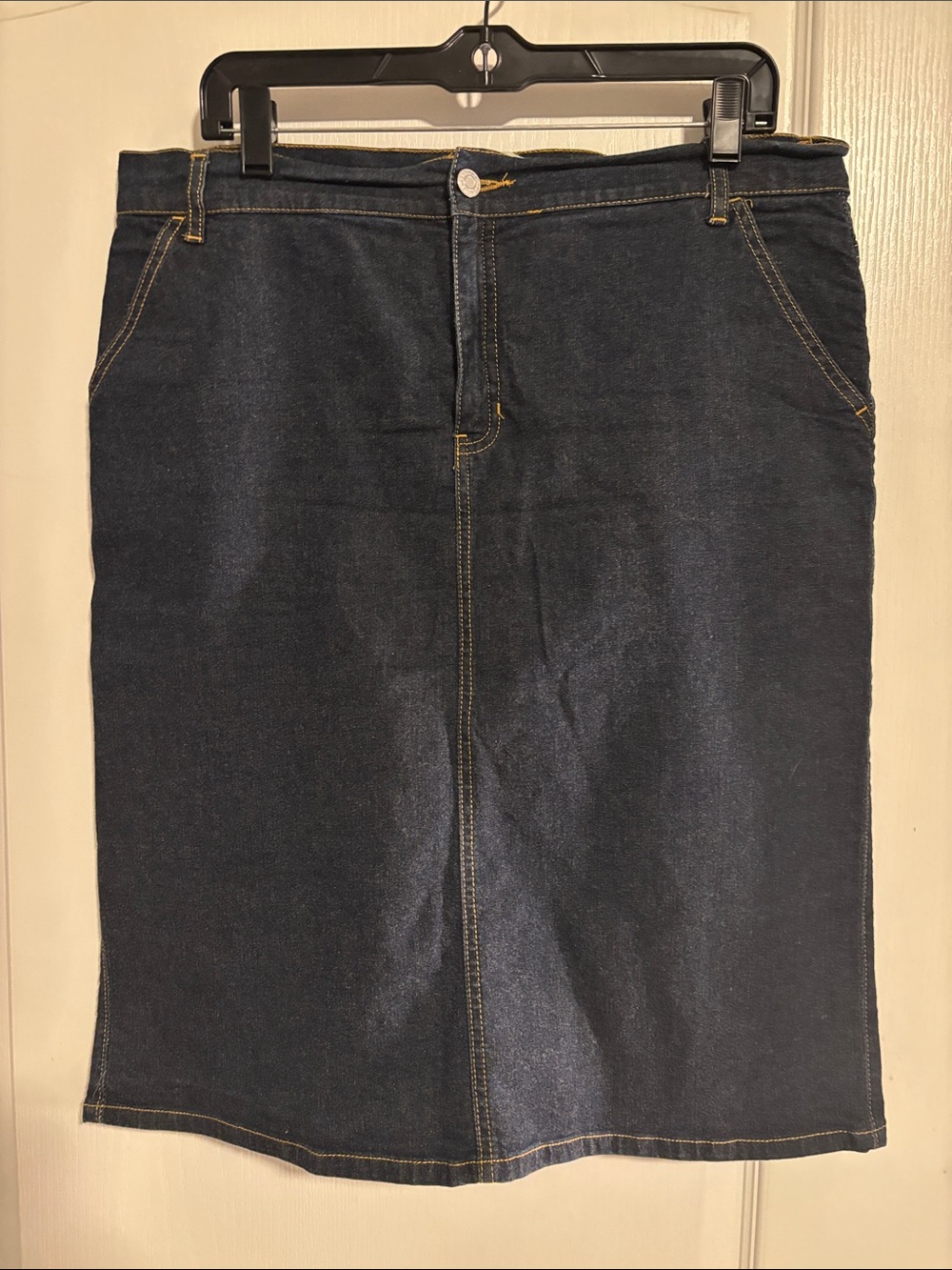 Gap Jeans Dark Blue Denim Pencil Skirt - Women's Classic Fit